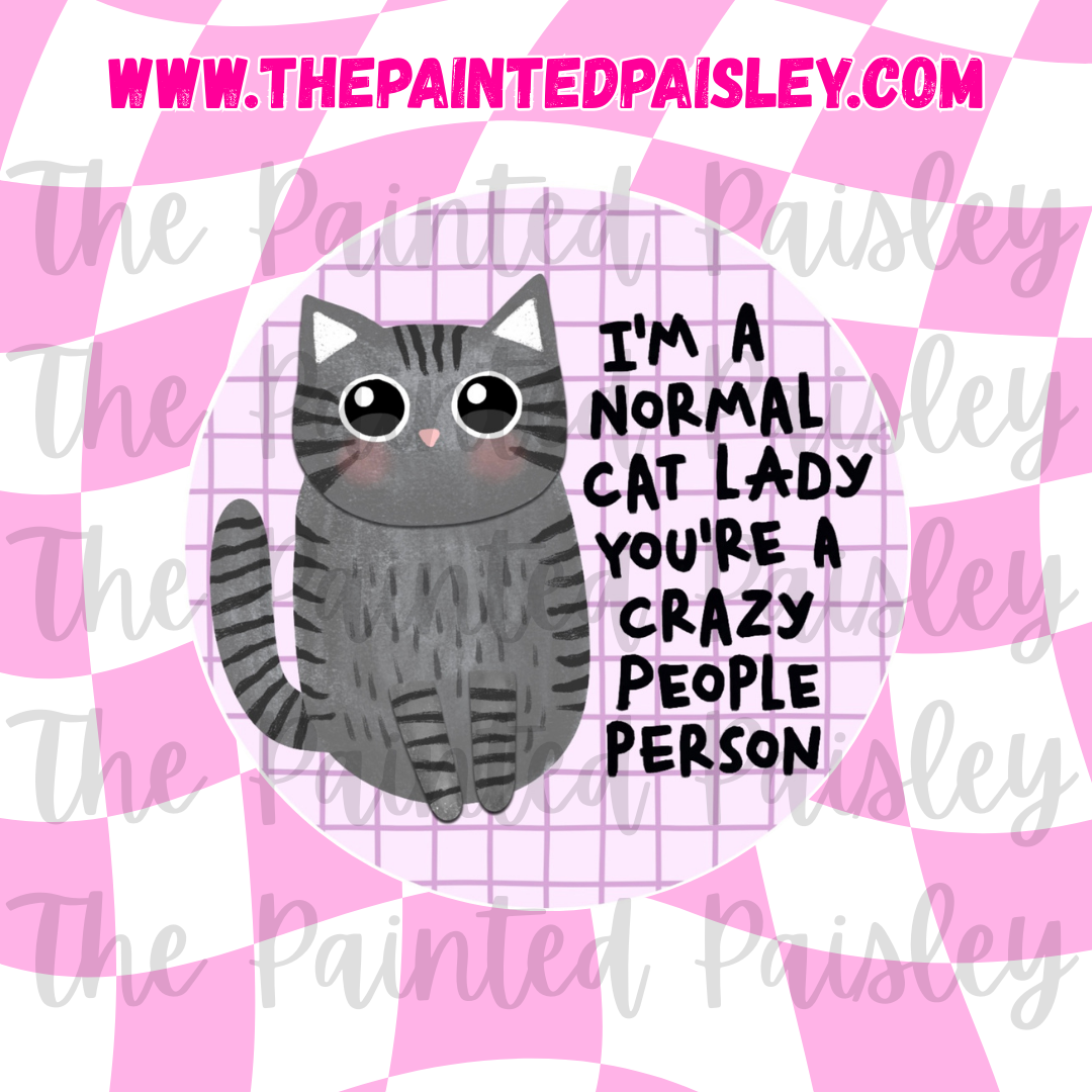 Round Cardstock - I'm a normal cat lady