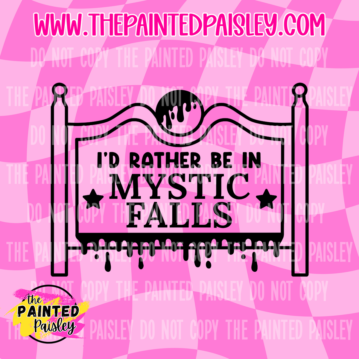 I'd Rather Be In Mystic Falls - PNG