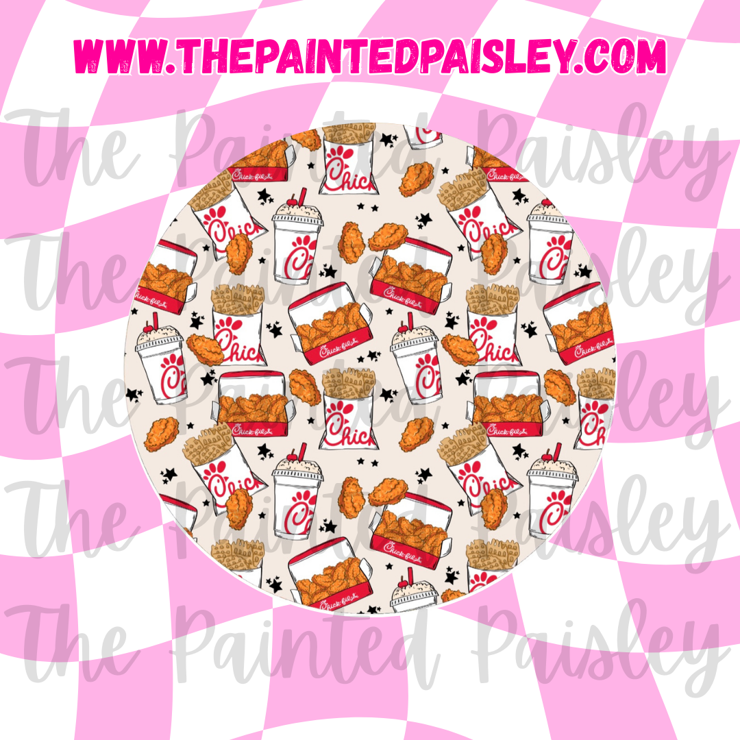 Round Cardstock - Chicken nuggets