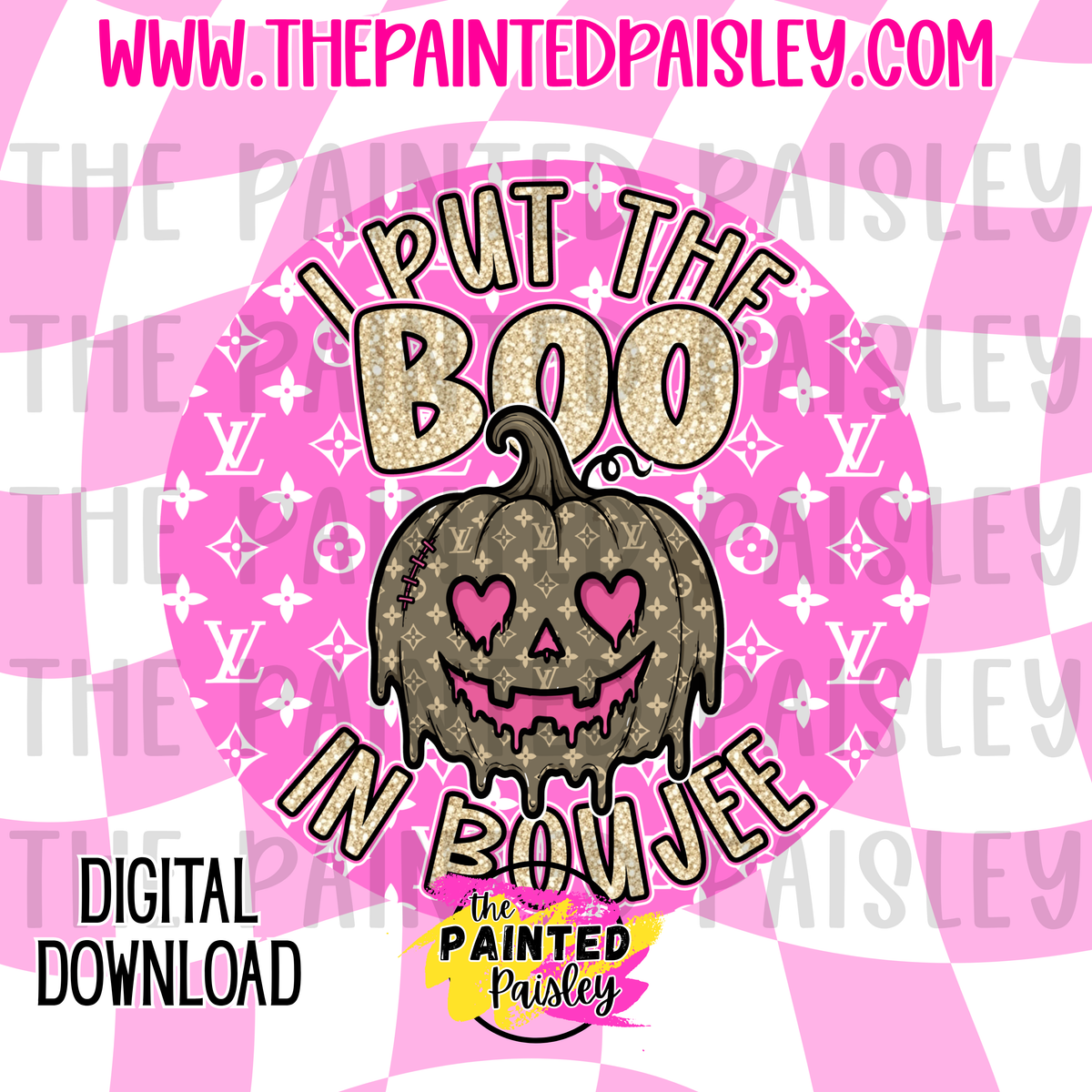 Digital Cardstock - I Put The Boo In Boujee