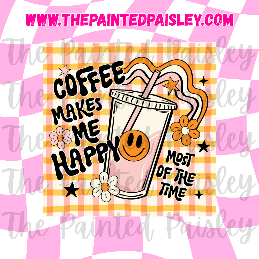 Square Cardstock - Coffee makes me happy