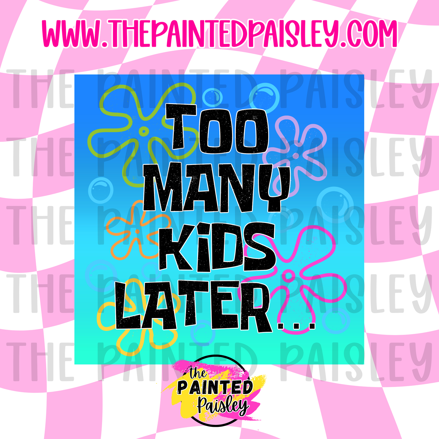 Square Cardstock - Too Many Kids Later