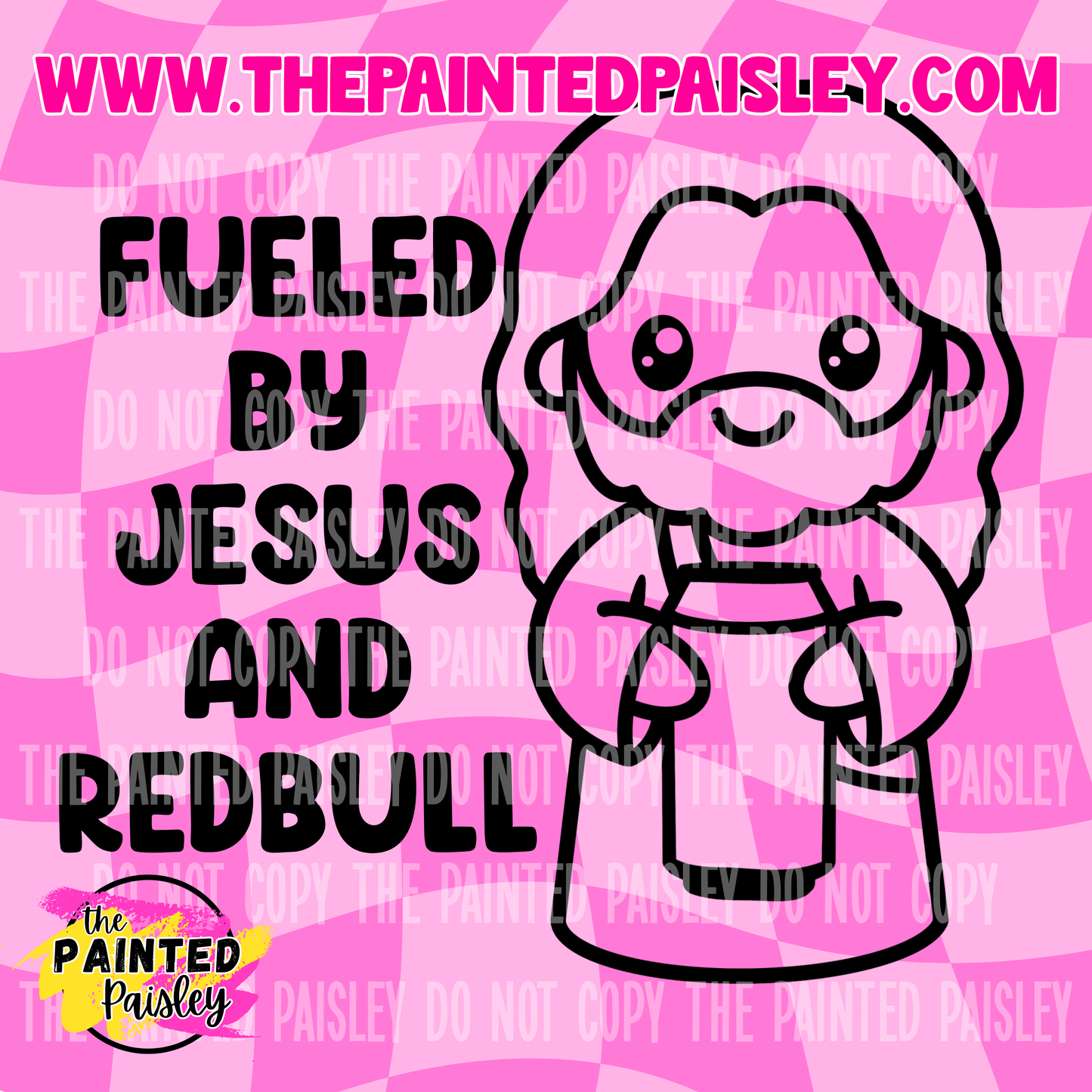 Fueled By Jesus And RedbuII - PNG