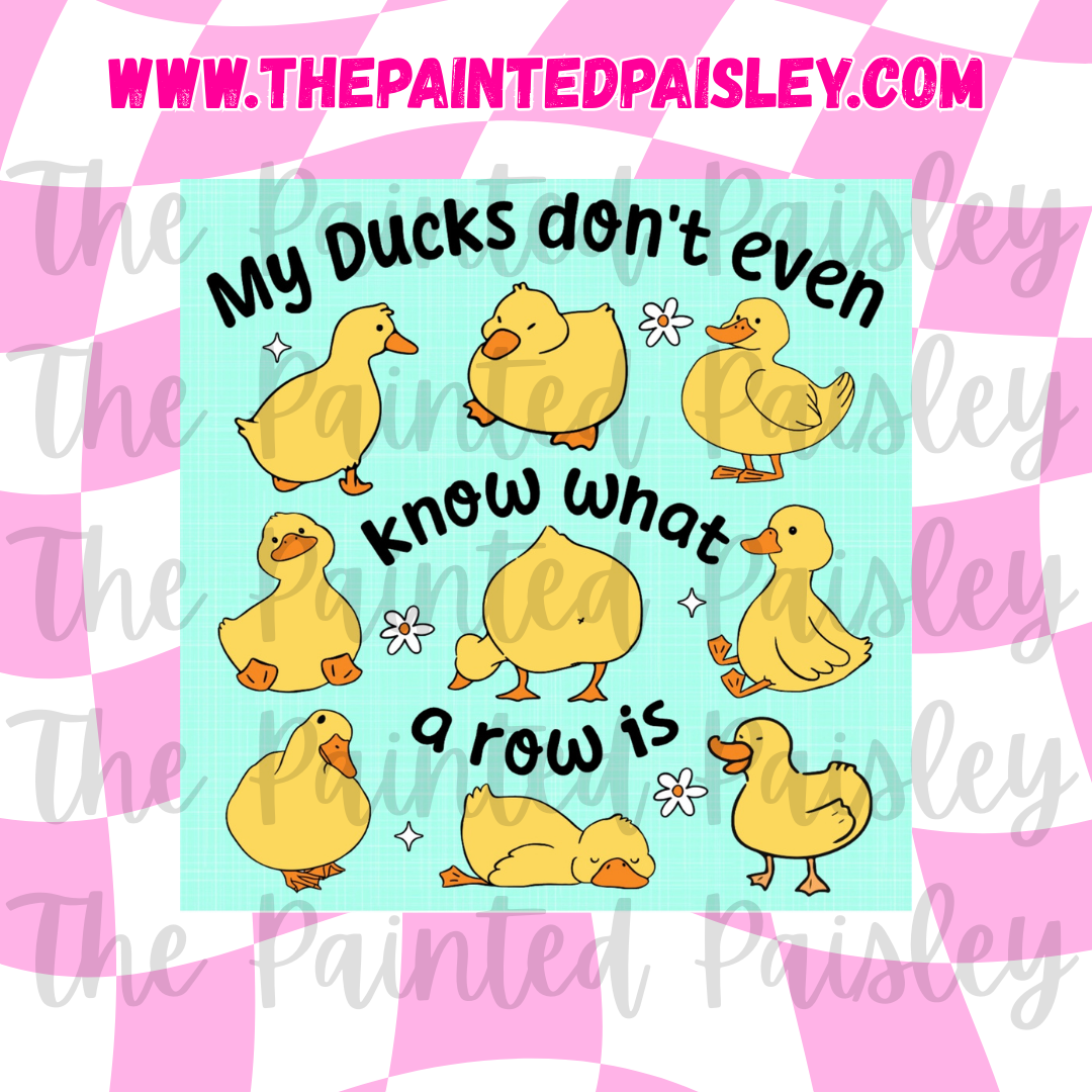 Square Cardstock - My ducks don't know what a row is