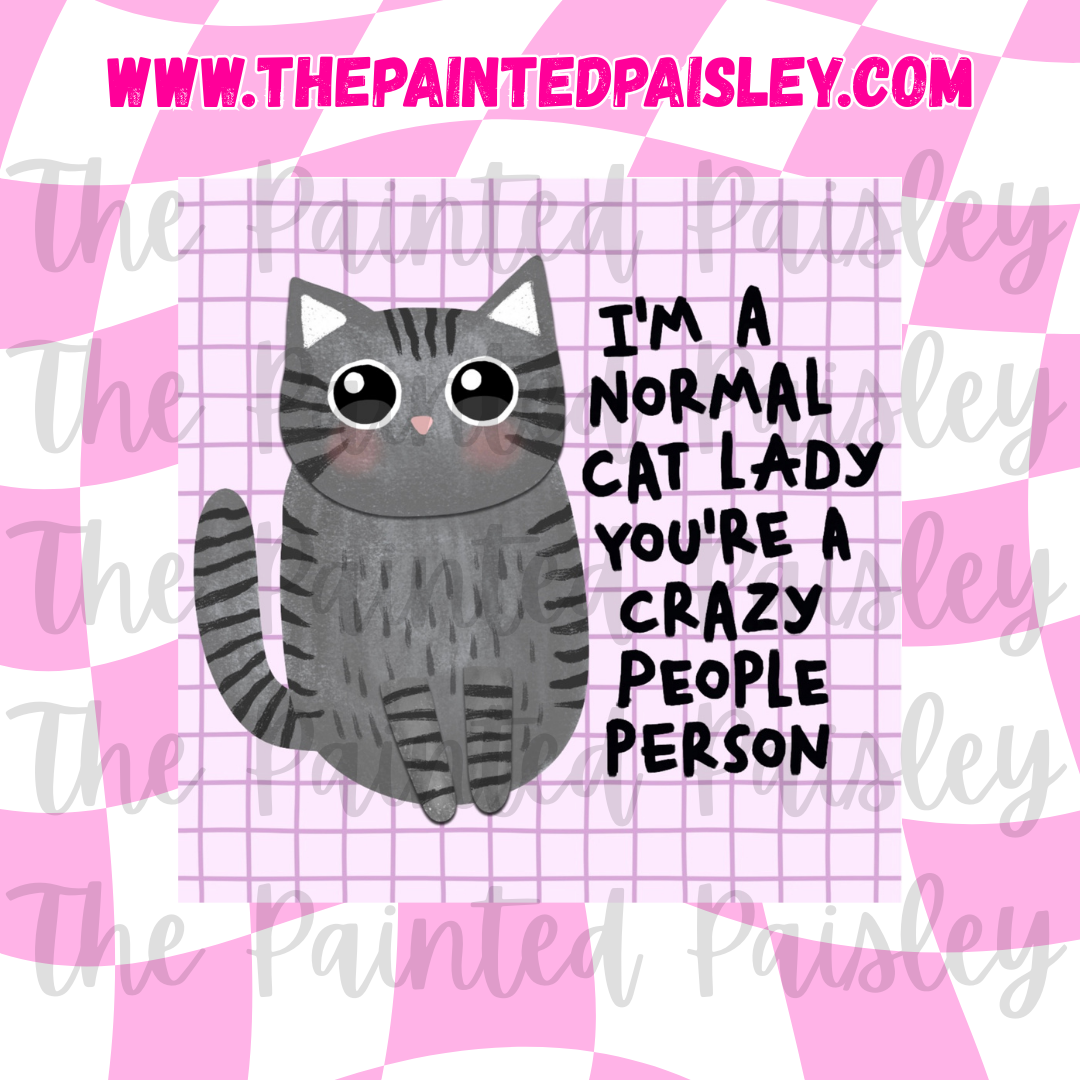 Square Cardstock - I'm a normal cat lady