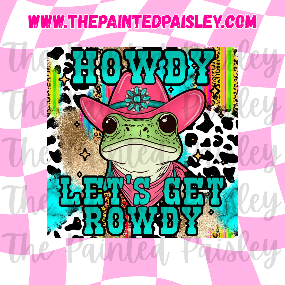 Square Cardstock - Howdy let's get rowdy