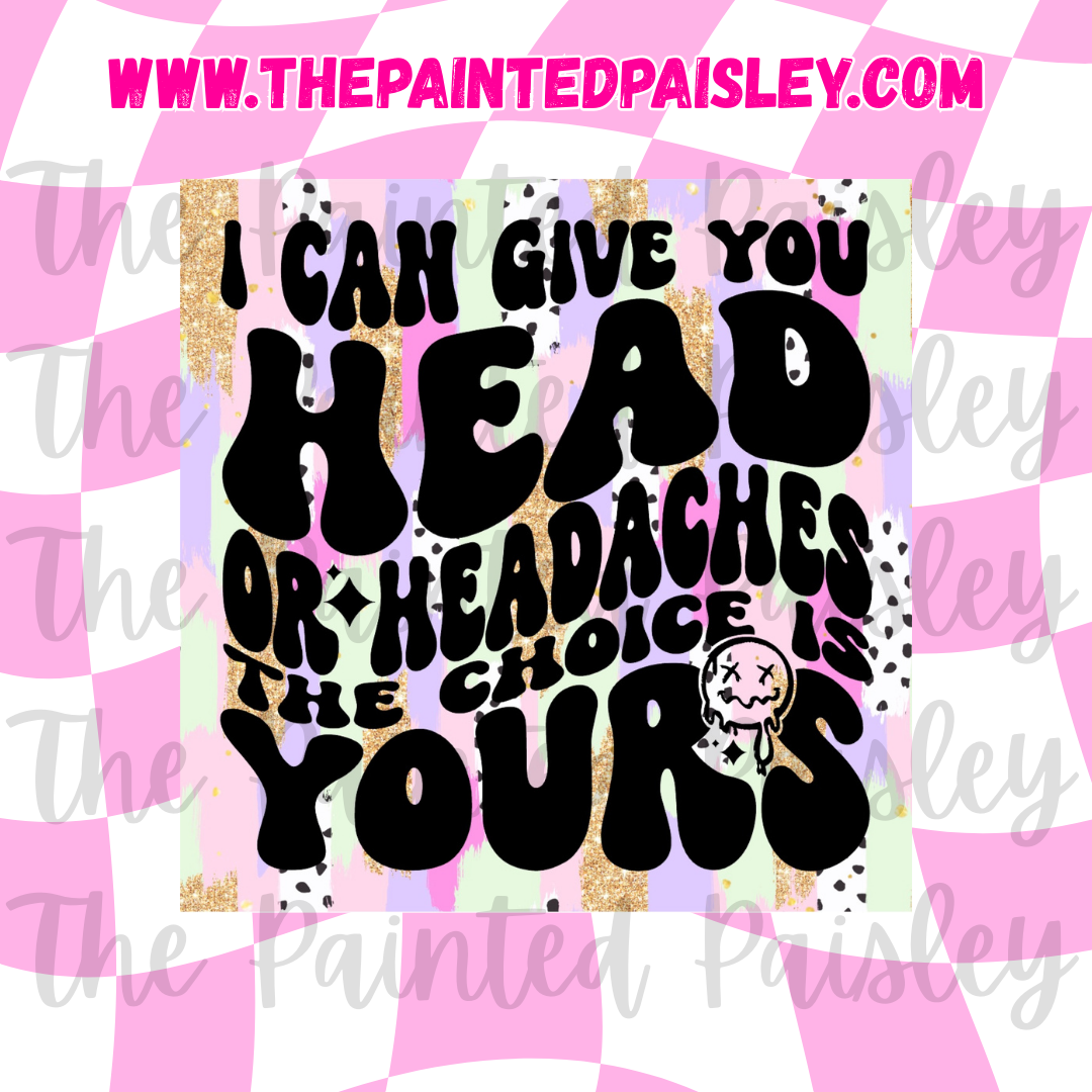 Square Cardstock - I'll give you head or headaches