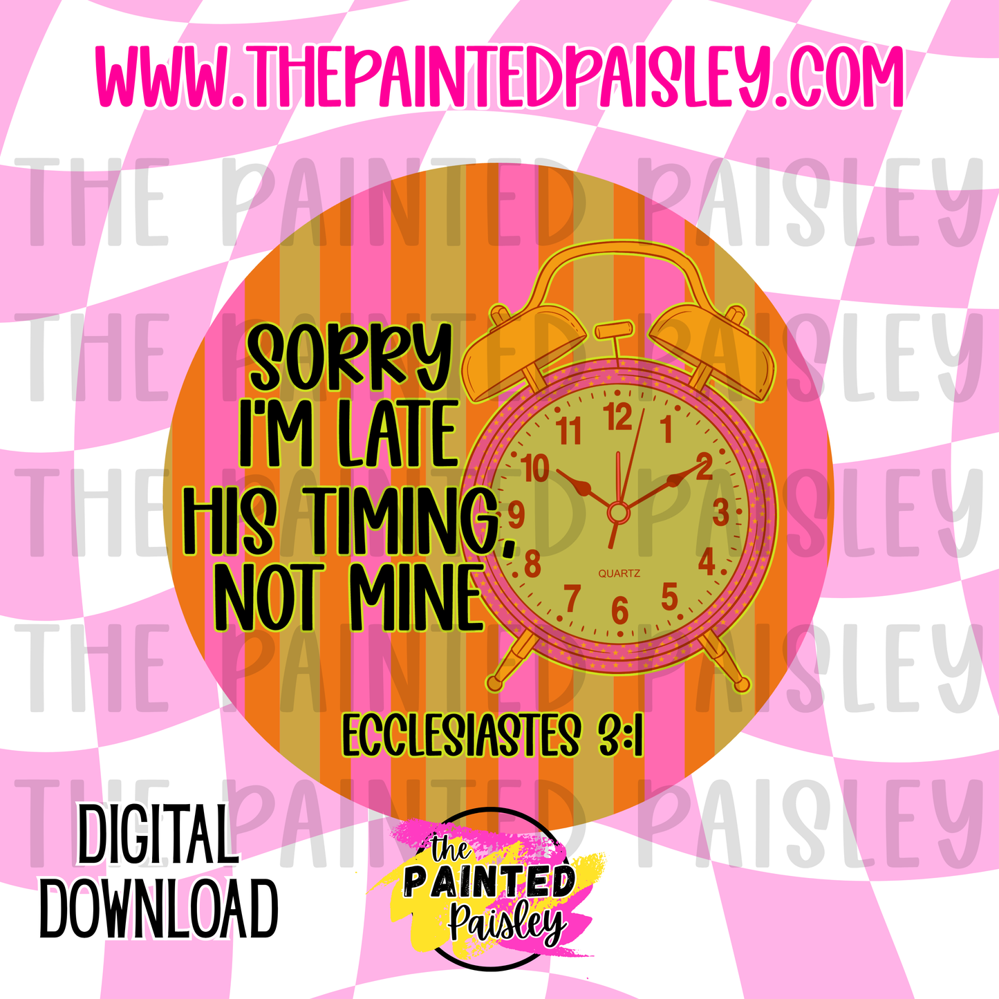 Digital Cardstock - His Timing, Not Mine