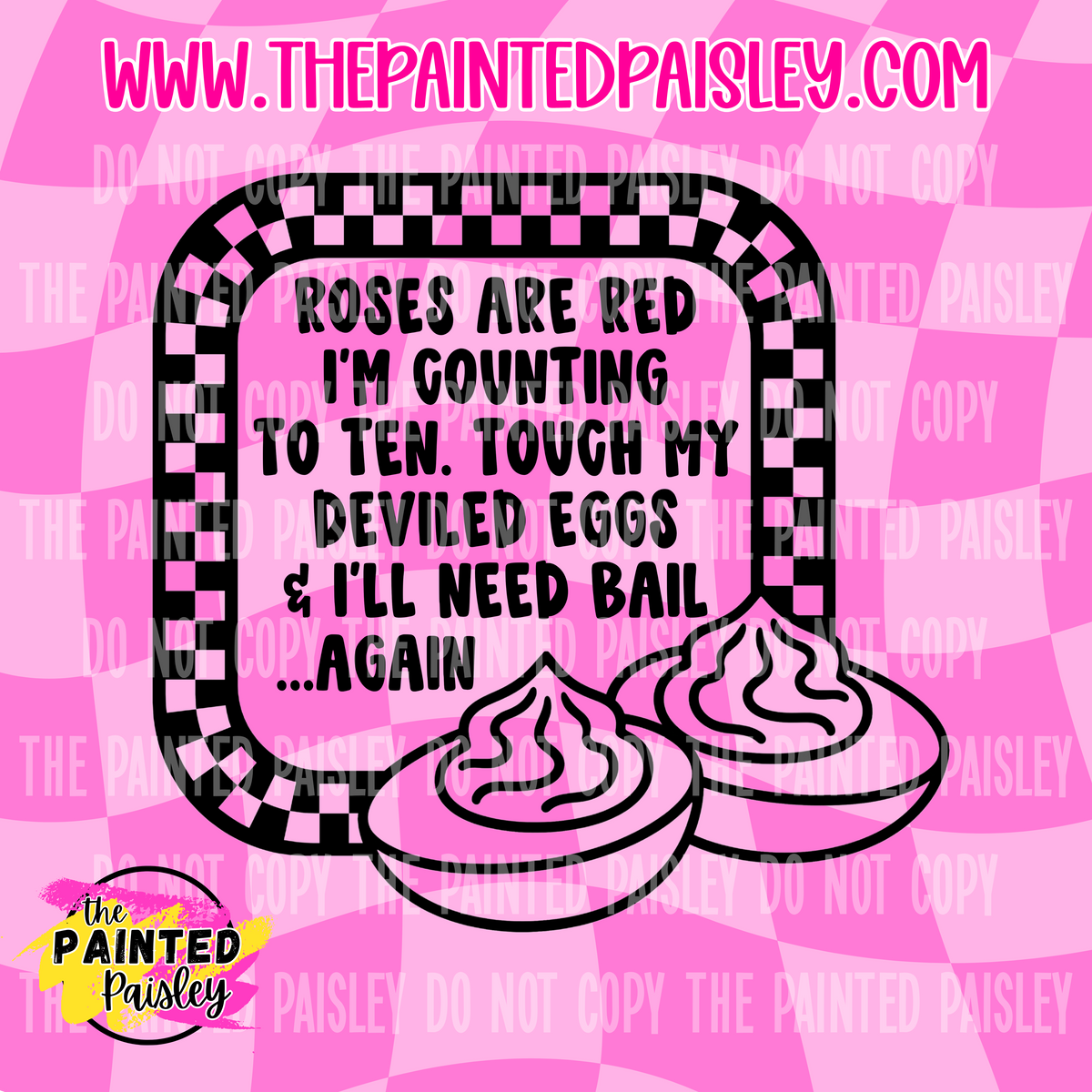 Touch My Deviled Eggs & I'll need Bail Again - PNG