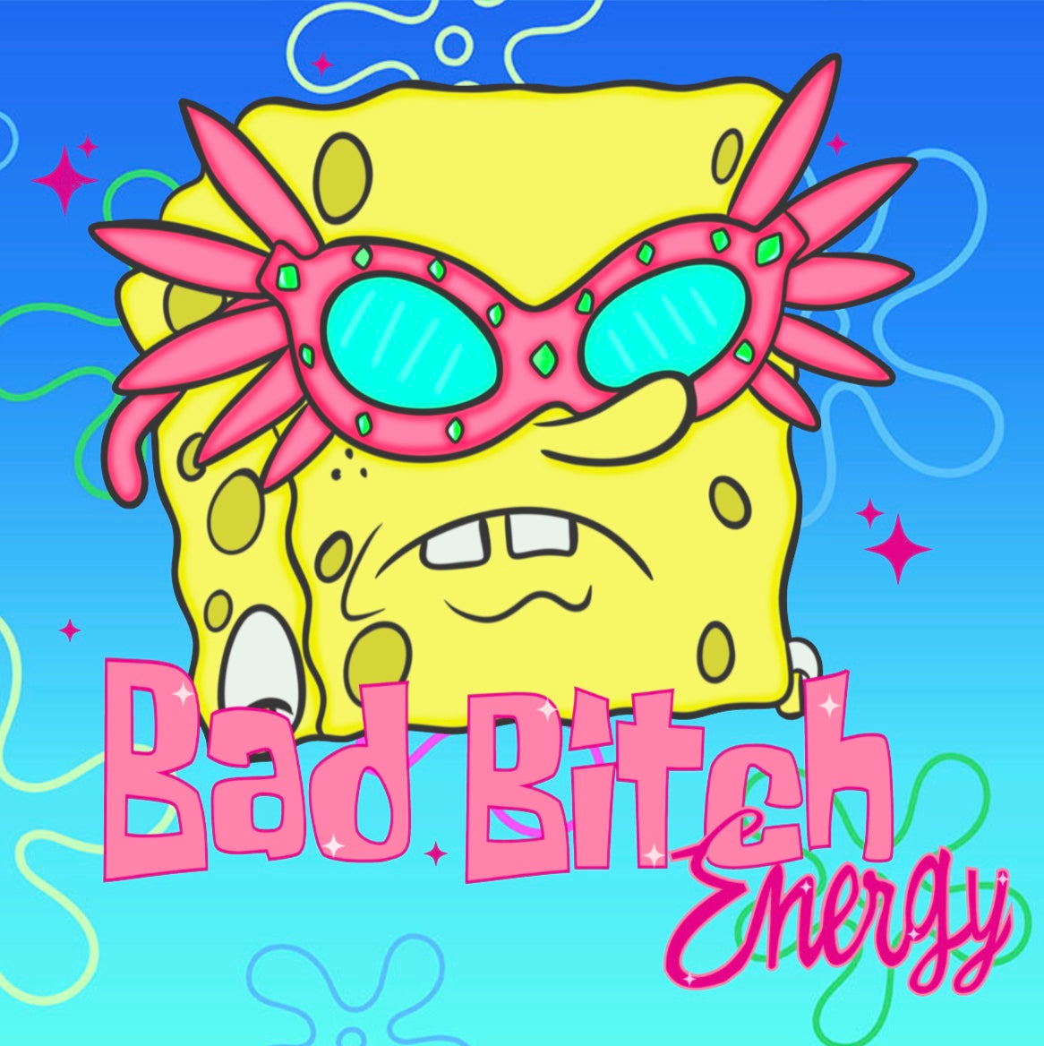 Square Cardstock - Bad bitch energy