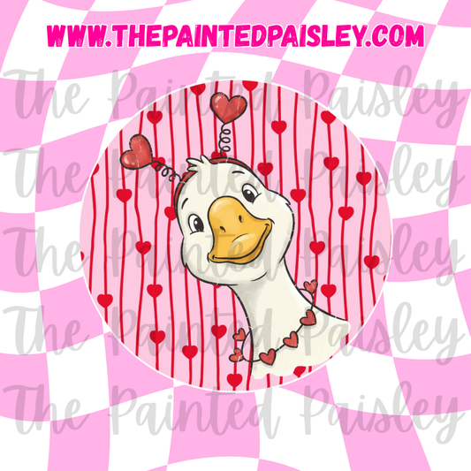 Round Cardstock - Valentine duck