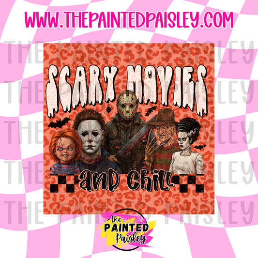 Square Cardstock - Scary Movies And Chill