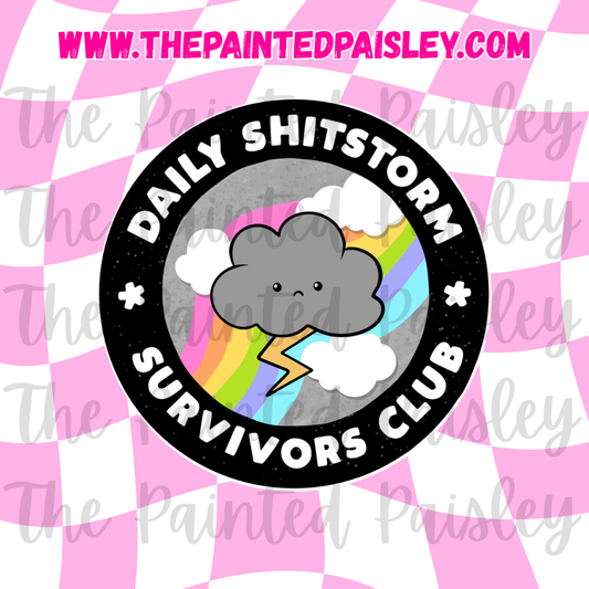 Round Cardstock - Dailey shitstorm survivors club