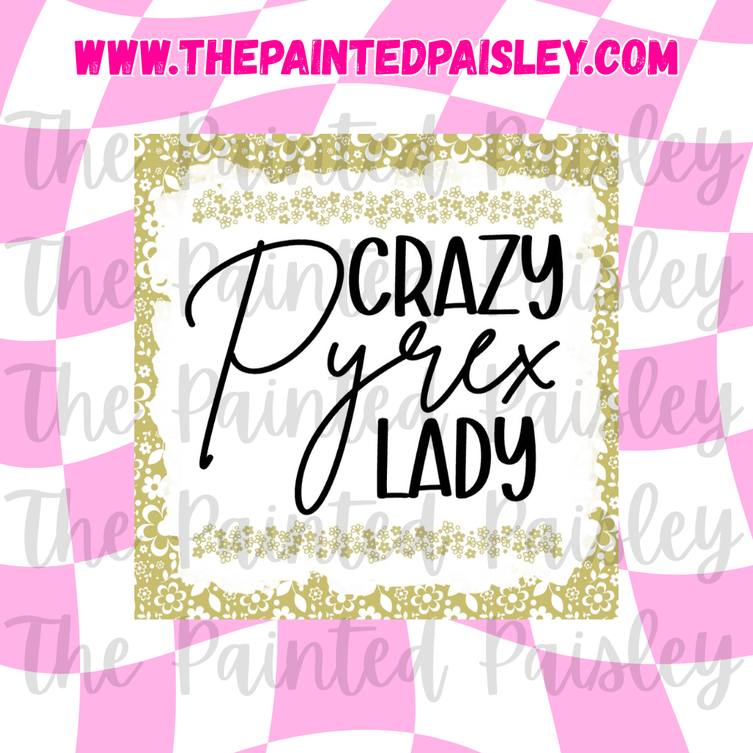 Square Cardstock - Crazy Pyrex Lady
