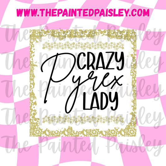 Square Cardstock - Crazy Pyrex Lady