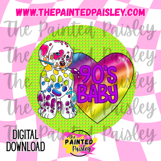Digital Cardstock - 90's Baby 2
