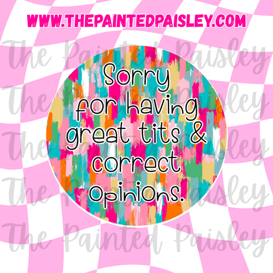 Round Cardstock - Sorry for having