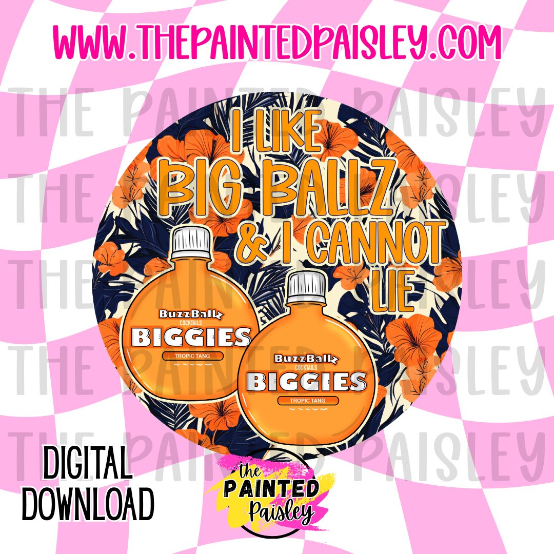 Digital Cardstock - I Like Big Ballz / Tropic