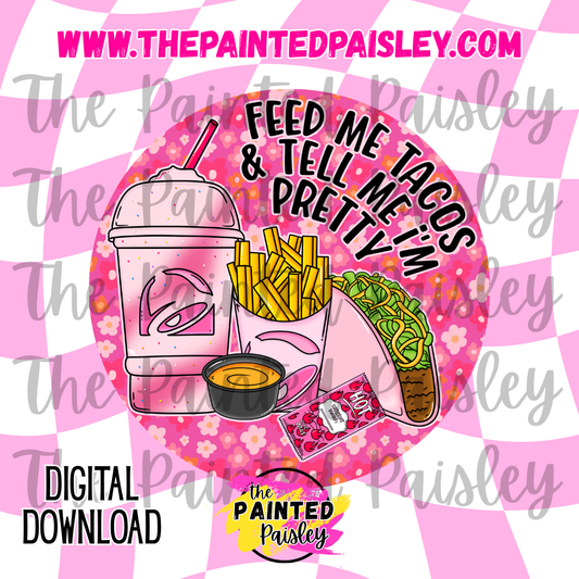 Digital Cardstock - Feed Me Tacos