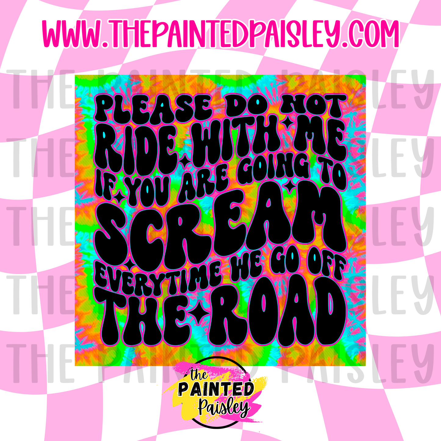 Square Cardstock - Please Don't Ride With Me