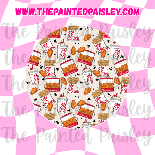 Round Cardstock - Chicken nuggets