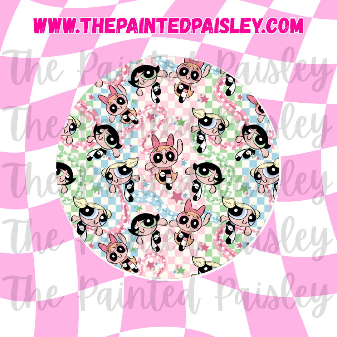 Round Cardstock - Power girls