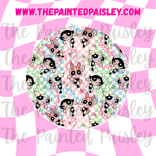 Round Cardstock - Power girls