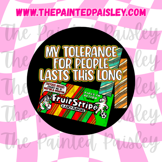 Round Cardstock - My Tolerance For People