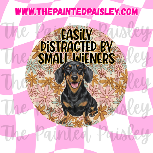 Round Cardstock - Easily distracted by small wieners 5