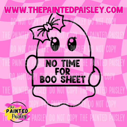 No Time For Boo Sheet - PNG