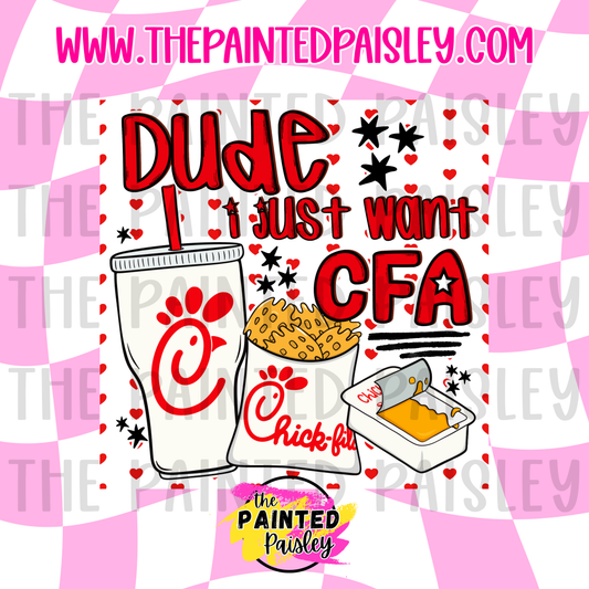 Square Cardstock - Dude I Just Want CFA