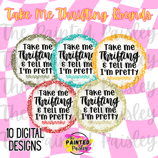 Digital Cardstock Drive - Take Me Thrifting & Tell Me I'm Pretty