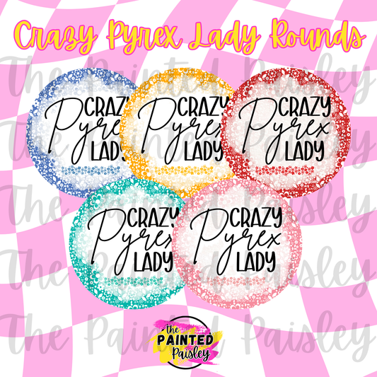 Digital Cardstock Drive - Crazy Pyrex Lady Rounds