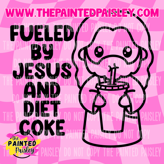 Fueled By Jesus And Diet Soda - PNG
