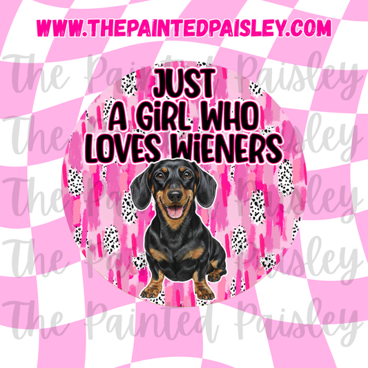 Round Cardstock - Just a girl who loves wieners 8