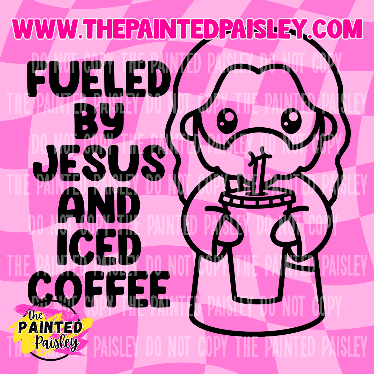 Fueled By Jesus And Iced Coffee - PNG