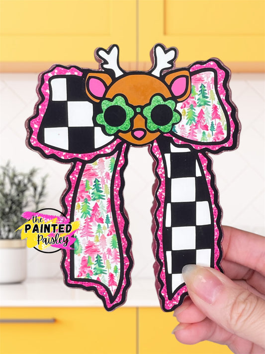 Groovy Deer Checkered Bow Cardstock Grab Bag - Raising Rimes
