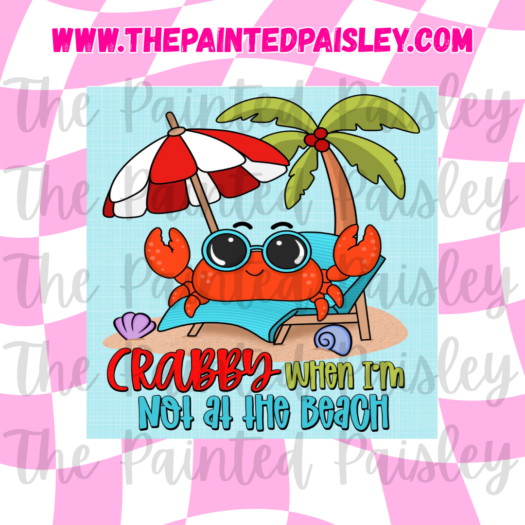 Square Cardstock - Crabby when I'm not at the beach
