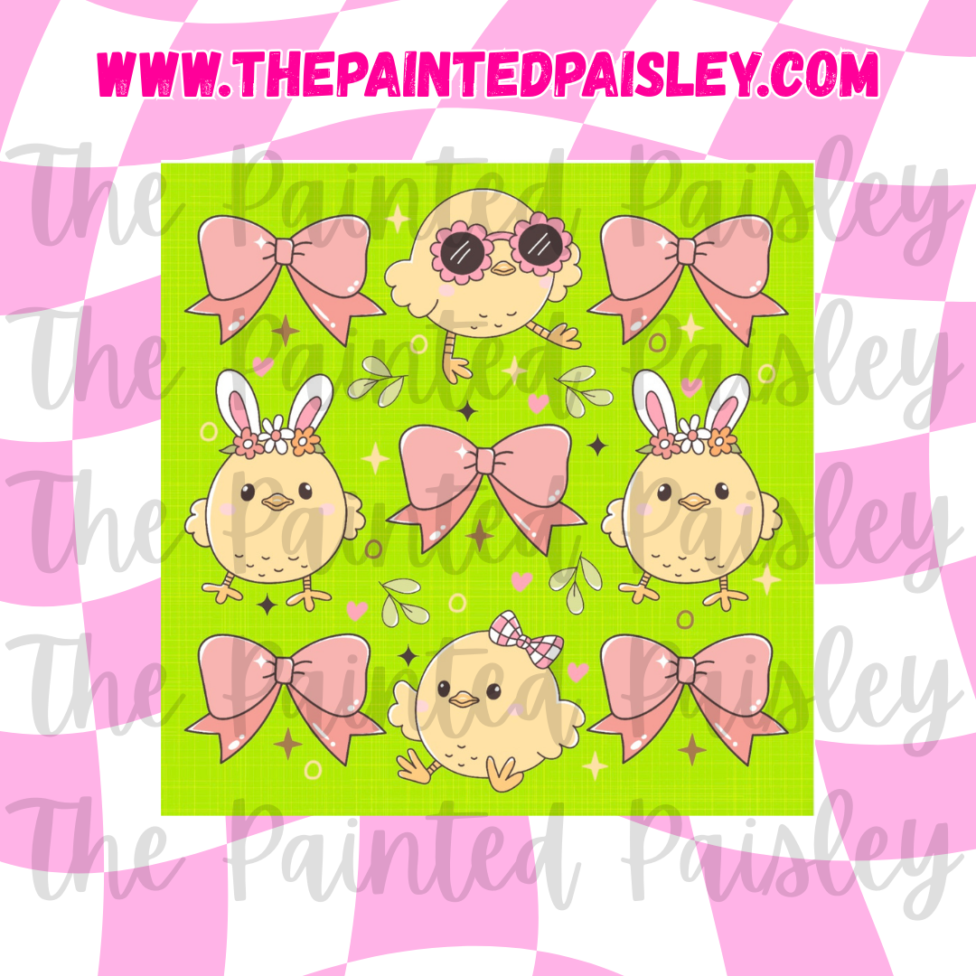 Square Cardstock - Easter chicks