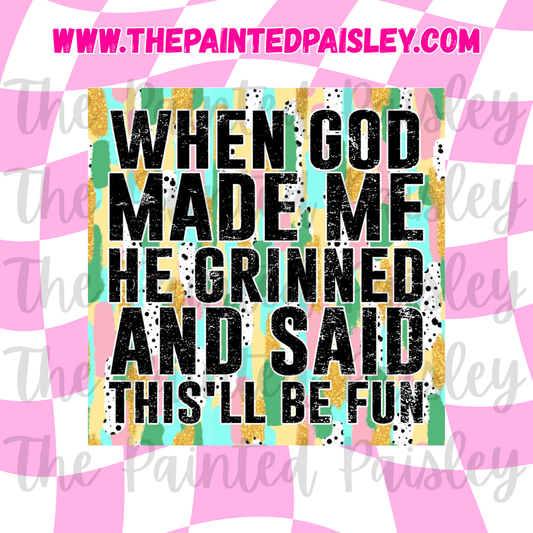 Square Cardstock - This'll be fun