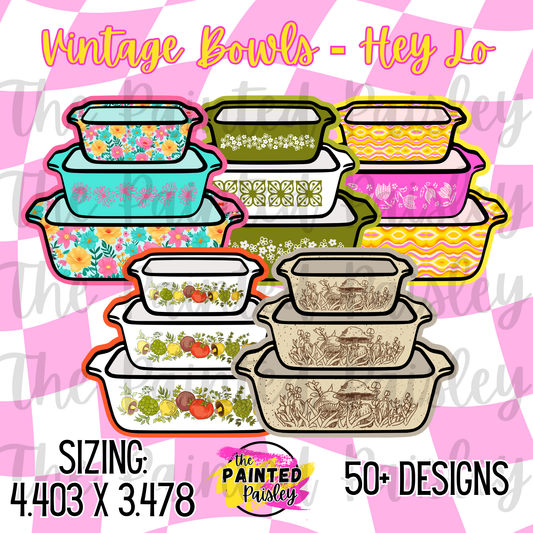 Digital Cardstock Drive - Vintage Bowls / Hey Lo