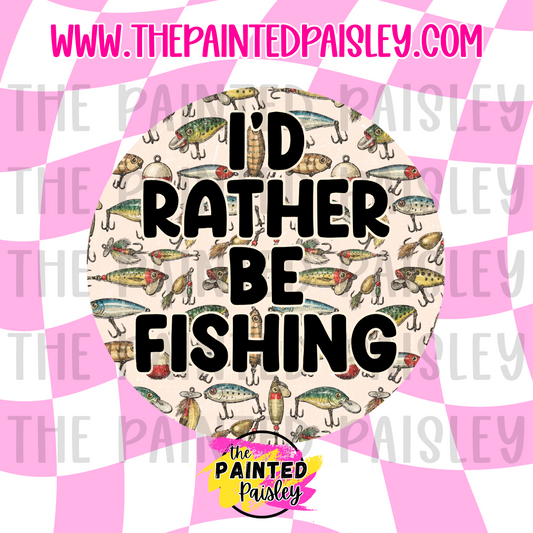 Round Cardstock - I'd Rather Be Fishing