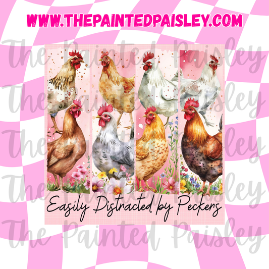 Square Cardstock - Easily distracted by peckers