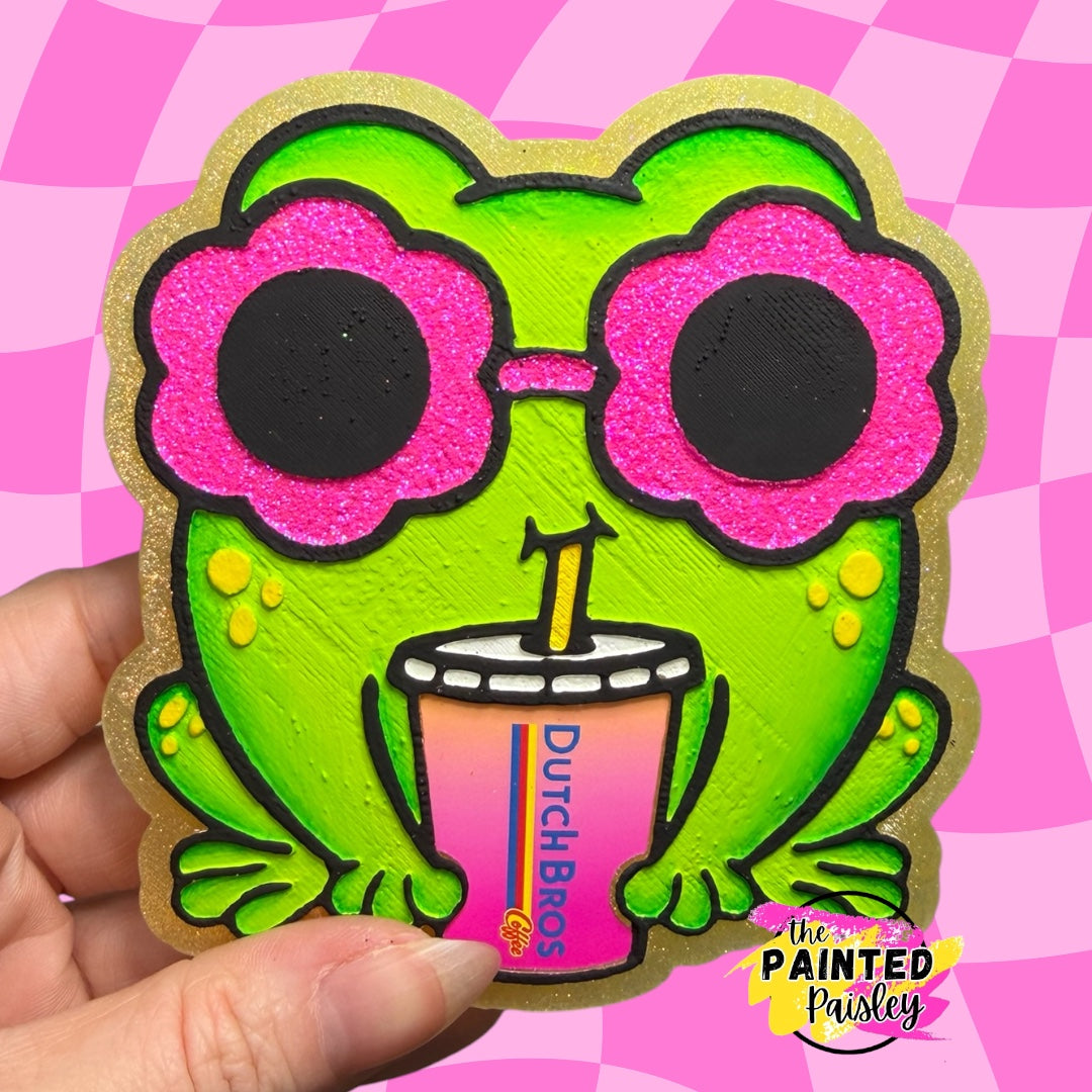 Frog With Coffee Cardstock Grab Bag - Hey Lo Freshie Co