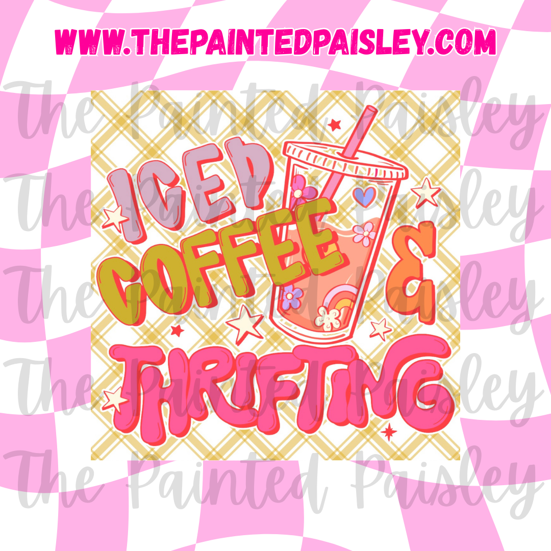 Square Cardstock - Iced coffee & thrifting