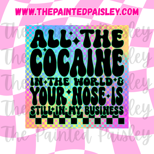 Square Cardstock - Your nose is still in my business