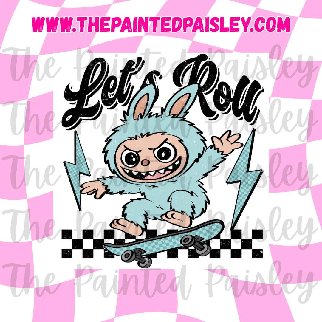 Square Cardstock - Monster let's Roll