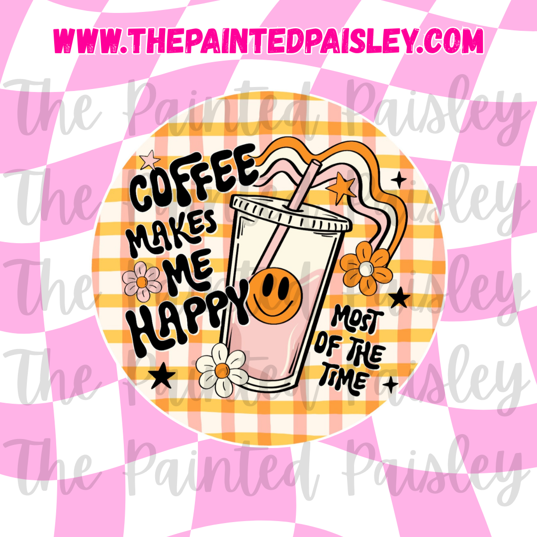 Round Cardstock - Coffee makes me happy