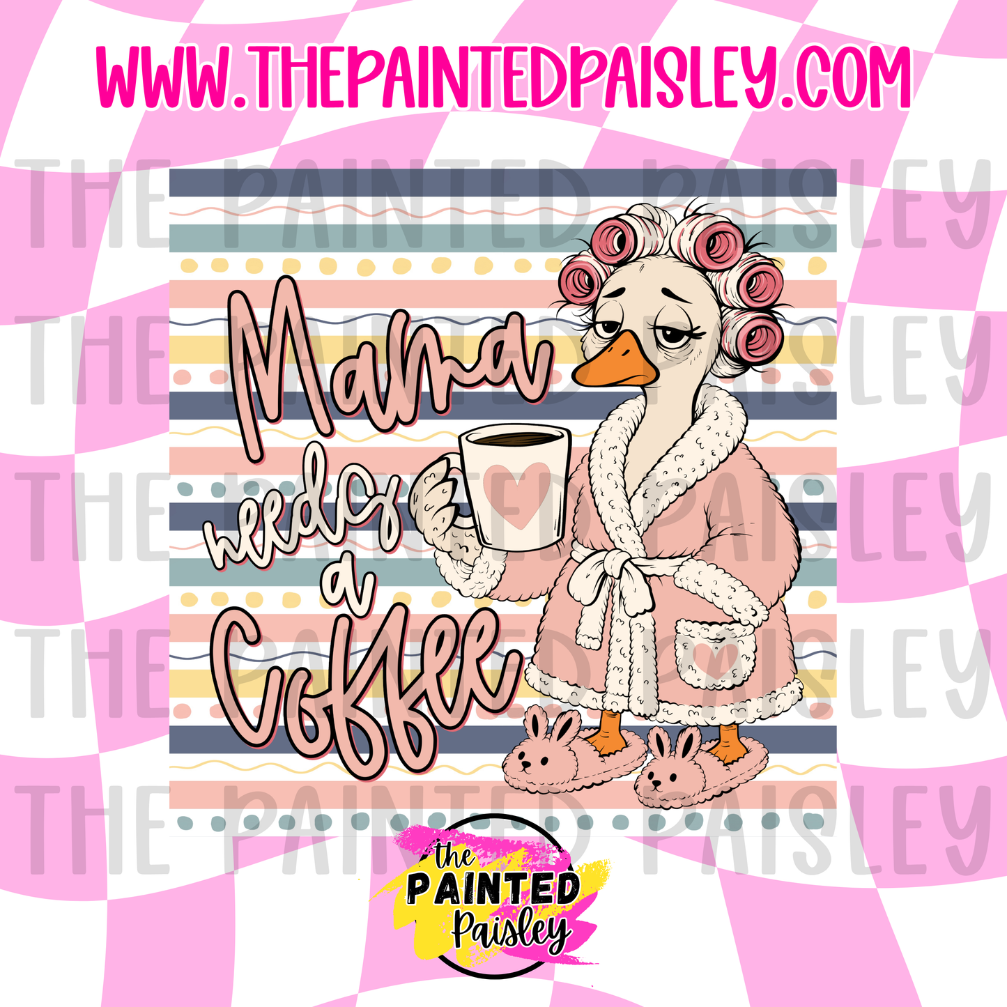 Square Cardstock - Mama Needs A Coffee