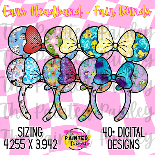 Digital Cardstock Drive - Ears Headband /  Fair Winds Mold Co